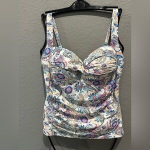 Paisley Print Women's Bikini Top